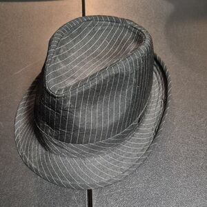 Size small/medium black pinstripe fedora